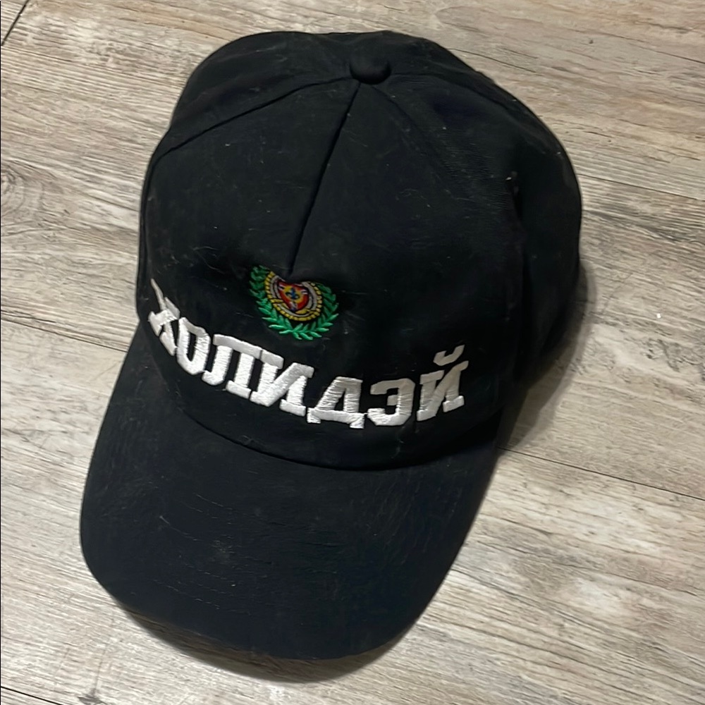 Holiday Brand Black Cap Hat with Embroidered Logo